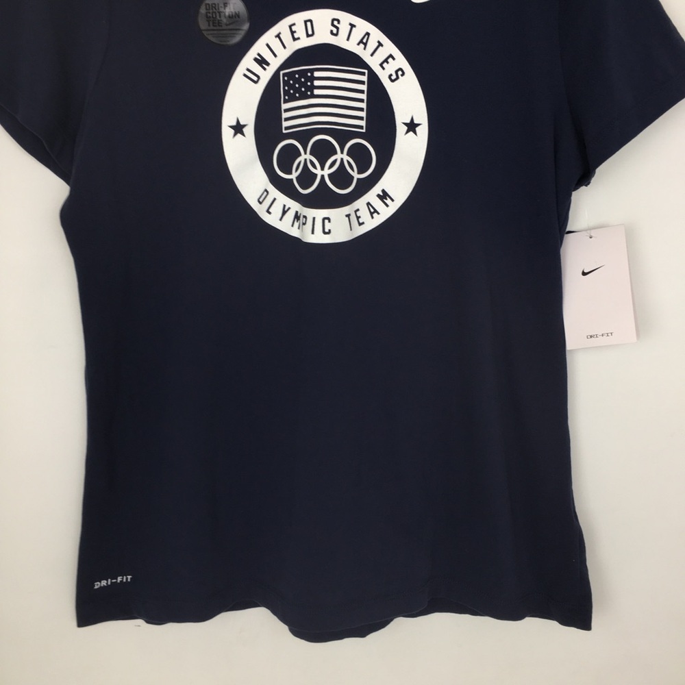 Nike The Nike Tee Team USA Olympic T-Shirt NEW Blue White Women’s Size Large - Picture 4 of 12